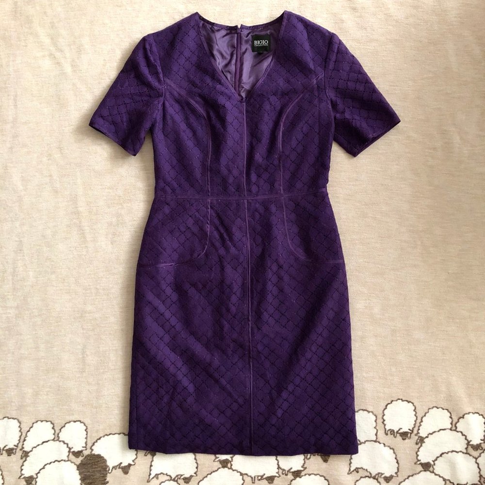 Bigio Collection Eyelet Lace Shift Dress - Picture 2 of 6